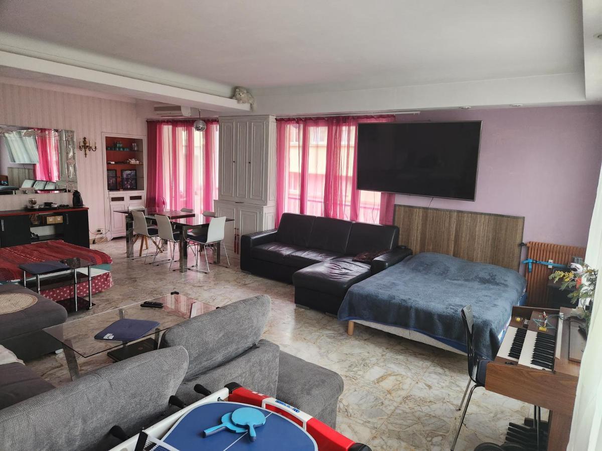Big Apart 140M2 5Min Walk To Beach Sea &Promenade 3 Double Rooms,Big Living Room 42M2, 3 Showers,9 Beds, Free Parking Ніцца Екстер'єр фото